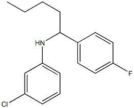 3-chloro-N-[1-(4-fluorophenyl)pentyl]aniline 化学構造式