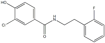 3-chloro-N-[2-(2-fluorophenyl)ethyl]-4-hydroxybenzamide 化学構造式