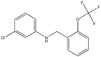 3-chloro-N-{[2-(trifluoromethoxy)phenyl]methyl}aniline Struktur