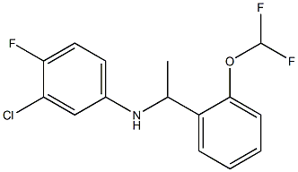 3-chloro-N-{1-[2-(difluoromethoxy)phenyl]ethyl}-4-fluoroaniline Struktur