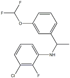 3-chloro-N-{1-[3-(difluoromethoxy)phenyl]ethyl}-2-fluoroaniline 结构式