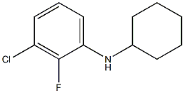 3-chloro-N-cyclohexyl-2-fluoroaniline,,结构式