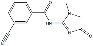 3-cyano-N-(1-methyl-4-oxo-4,5-dihydro-1H-imidazol-2-yl)benzamide Structure