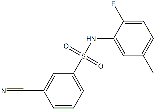 3-cyano-N-(2-fluoro-5-methylphenyl)benzene-1-sulfonamide Structure
