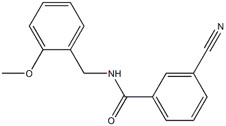 3-cyano-N-(2-methoxybenzyl)benzamide Struktur