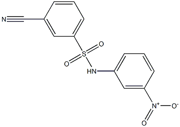 3-cyano-N-(3-nitrophenyl)benzene-1-sulfonamide Structure