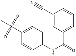 3-cyano-N-(4-methanesulfonylphenyl)benzamide 化学構造式