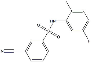  3-cyano-N-(5-fluoro-2-methylphenyl)benzenesulfonamide