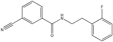 3-cyano-N-[2-(2-fluorophenyl)ethyl]benzamide Structure