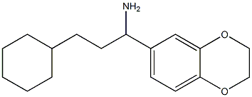 3-cyclohexyl-1-(2,3-dihydro-1,4-benzodioxin-6-yl)propan-1-amine Struktur