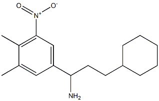 3-cyclohexyl-1-(3,4-dimethyl-5-nitrophenyl)propan-1-amine,,结构式