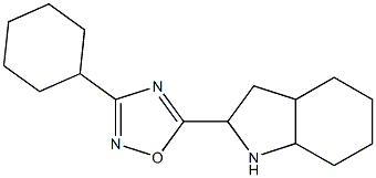 3-cyclohexyl-5-(octahydro-1H-indol-2-yl)-1,2,4-oxadiazole Struktur