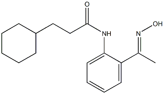 3-cyclohexyl-N-{2-[1-(hydroxyimino)ethyl]phenyl}propanamide Structure