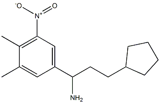 3-cyclopentyl-1-(3,4-dimethyl-5-nitrophenyl)propan-1-amine Struktur