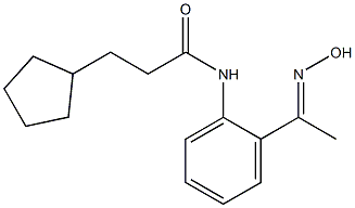 3-cyclopentyl-N-{2-[1-(hydroxyimino)ethyl]phenyl}propanamide