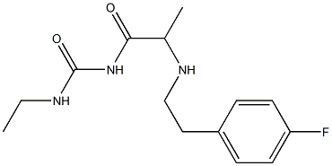 3-ethyl-1-(2-{[2-(4-fluorophenyl)ethyl]amino}propanoyl)urea 结构式