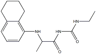 3-ethyl-1-[2-(5,6,7,8-tetrahydronaphthalen-1-ylamino)propanoyl]urea Struktur