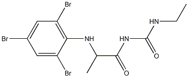 3-ethyl-1-{2-[(2,4,6-tribromophenyl)amino]propanoyl}urea,,结构式