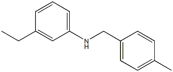 3-ethyl-N-[(4-methylphenyl)methyl]aniline 化学構造式