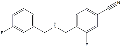 3-fluoro-4-({[(3-fluorophenyl)methyl]amino}methyl)benzonitrile 结构式