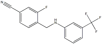 3-fluoro-4-({[3-(trifluoromethyl)phenyl]amino}methyl)benzonitrile 结构式