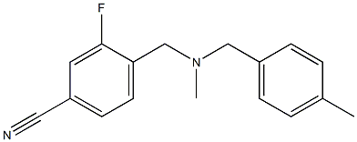 3-fluoro-4-({methyl[(4-methylphenyl)methyl]amino}methyl)benzonitrile