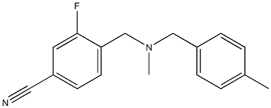  3-fluoro-4-({methyl[(4-methylphenyl)methyl]amino}methyl)benzonitrile