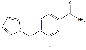 3-fluoro-4-(1H-imidazol-1-ylmethyl)benzenecarbothioamide 化学構造式