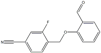 3-fluoro-4-(2-formylphenoxymethyl)benzonitrile 化学構造式