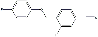 3-fluoro-4-(4-fluorophenoxymethyl)benzonitrile Struktur