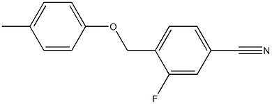 3-fluoro-4-(4-methylphenoxymethyl)benzonitrile Struktur