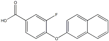 3-fluoro-4-(naphthalen-2-yloxy)benzoic acid,,结构式
