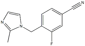 3-fluoro-4-[(2-methyl-1H-imidazol-1-yl)methyl]benzonitrile 化学構造式