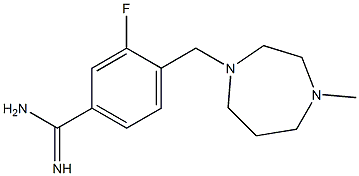 3-fluoro-4-[(4-methyl-1,4-diazepan-1-yl)methyl]benzene-1-carboximidamide Struktur