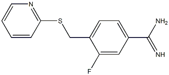 3-fluoro-4-[(pyridin-2-ylsulfanyl)methyl]benzene-1-carboximidamide