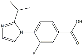 3-fluoro-4-[2-(propan-2-yl)-1H-imidazol-1-yl]benzoic acid,,结构式