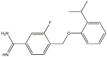 3-fluoro-4-[2-(propan-2-yl)phenoxymethyl]benzene-1-carboximidamide Structure