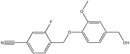 3-fluoro-4-[4-(hydroxymethyl)-2-methoxyphenoxymethyl]benzonitrile