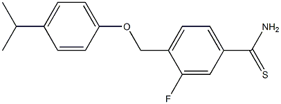 3-fluoro-4-[4-(propan-2-yl)phenoxymethyl]benzene-1-carbothioamide