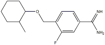 3-fluoro-4-{[(2-methylcyclohexyl)oxy]methyl}benzenecarboximidamide Struktur