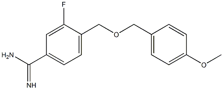 3-fluoro-4-{[(4-methoxyphenyl)methoxy]methyl}benzene-1-carboximidamide Structure