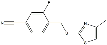 3-fluoro-4-{[(4-methyl-1,3-thiazol-2-yl)sulfanyl]methyl}benzonitrile