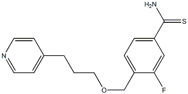 3-fluoro-4-{[3-(pyridin-4-yl)propoxy]methyl}benzene-1-carbothioamide Structure