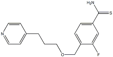 3-fluoro-4-{[3-(pyridin-4-yl)propoxy]methyl}benzene-1-carbothioamide,,结构式