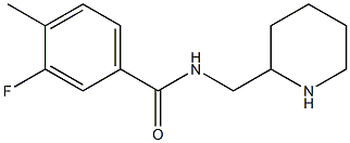 3-fluoro-4-methyl-N-(piperidin-2-ylmethyl)benzamide Struktur