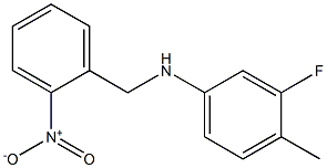 3-fluoro-4-methyl-N-[(2-nitrophenyl)methyl]aniline Struktur