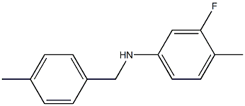 3-fluoro-4-methyl-N-[(4-methylphenyl)methyl]aniline Struktur