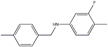 3-fluoro-4-methyl-N-[(4-methylphenyl)methyl]aniline 结构式