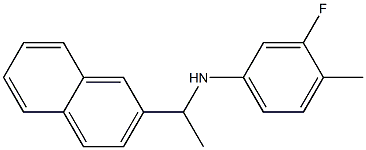 3-fluoro-4-methyl-N-[1-(naphthalen-2-yl)ethyl]aniline Struktur