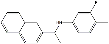 3-fluoro-4-methyl-N-[1-(naphthalen-2-yl)ethyl]aniline,,结构式